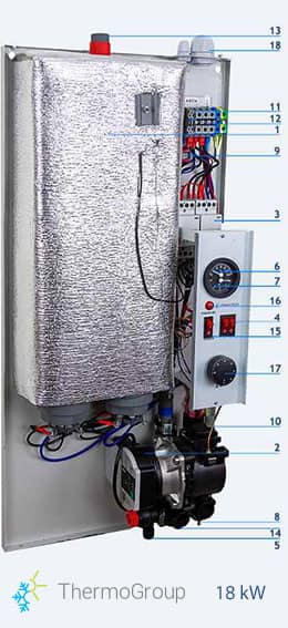 <small> Elektrische CV-ketel </small> 18 kW